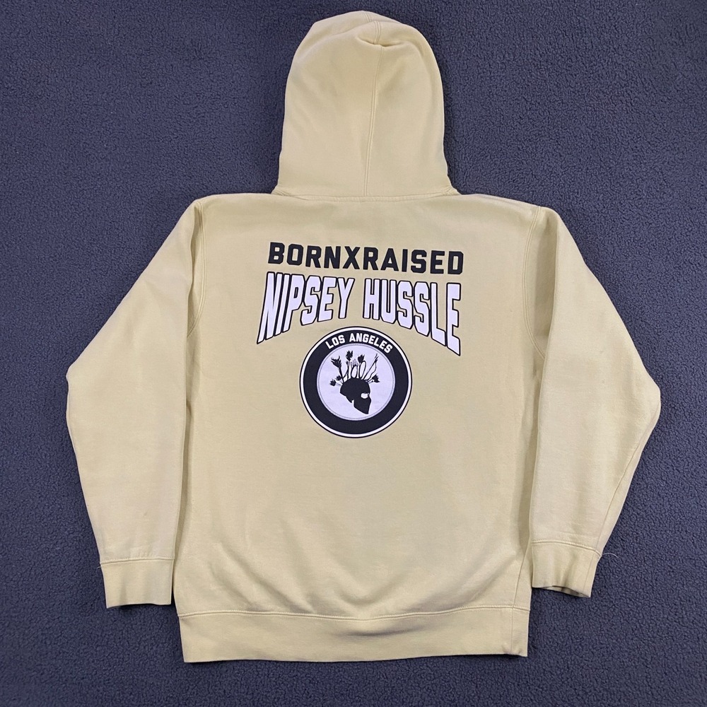 Born x Raised Nispey Hussle Hoodie Medium Fleece 2012 Los Angeles LA Crenshaw